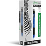 Zebra Pen Z-Grip Neon Ballpoint Retractable Pen - Medium Point Type - 1 mm Point Size - Blue - Neon, Blue Barrel - 1 Dozen