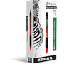 Zebra Pen Z-Grip Neon Ballpoint Retractable Pen - Medium Point Type - 1 mm Point Size - Red - Neon, Red Barrel - 1 Dozen