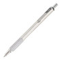 Zebra; F-701 Stainless Steel Retractable Ballpoint Pen, Fine Point, 0.7 mm, Silver Barrel, Black Ink