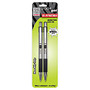 Zebra; G-301; Gel Ink Retractable Pens, Medium Point, 0.7 mm, Stainless Steel Barrel, Black Ink, Pack Of 2