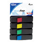 Office Wagon; Brand Self-Stick Flags, 1/2 inch; x 1 7/10 inch;, Assorted Colors, 35 Flags Per Pad, Pack Of 4 Pads