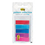 Post-it; Designer Plaid Collection Flags, 1/2 inch; x 1 inch;, Assorted Colors, 12 Tabs Per Color, Pack Of 3 Pads