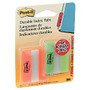 Post-it; Durable Tabs, 1 1/2 inch; x 2 inch;, Fluorescent Green/Orange, 25 Flags Per Pad, Pack Of 2 Pads