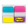 Post-it; Durable Tabs, 1 inch; x 1 1/2 inch;, Assorted Colors, 11 Tabs Per Color, 4 Colors Per Pack