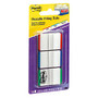 Post-it; Durable Tabs, 1 inch; x 1 1/2 inch;, Blue/Green/Red Color Bars, 22 Flags Per Pad, Pack Of 3 Pads