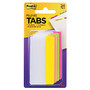 Post-it; Durable Tabs, 3 inch; x 1 1/2 inch;, Assorted Colors, 6 Flags Per Pad, Pack Of 4 Pads
