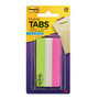 Post-it; Durable Tabs, 3 inch; x 1 1/2 inch;, Lime/Pink, Pad Of 20 Flags
