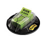 Post-it; Flags Desk Grip Dispenser With 200 Bright Green  inch;Sign & Date inch; Flags