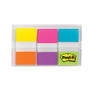 Post-it; Flags, 1 inch; x 1 7/10 inch;, Assorted Electric Glow Colors, Pack Of 60 Flags