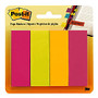 Post-it; Flags, 1 inch; x 3 inch;, Ultra Colors, 50 Flags Per Pad, Pack Of 4 Pads