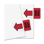 Redi-Tag Sign Here Adhesive Page Flags - 50 - 1 inch; x 1.68 inch; - Rectangle -  inch;SIGN HERE inch; - Red - Removable, Self-adhesive - 50 / Pack