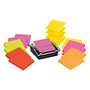 Post-it; 3 inch; x 3 inch; Super Sticky Pop-up Notes With Designer Dispenser, Rio de Janiero/Marrakesh, 90 Sheets Per Pad, Pack Of 12 Pads