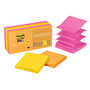 Post-it; 3 inch; x 3 inch; Super Sticky Pop-up Notes, Rio De Janeiro, 90 Sheets Per Pad, Pack Of 10 Pads