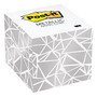 Post-it; Notes Cube, 2 5/8 inch; x 2 5/8 inch;, Silver/White, 620 Sheets