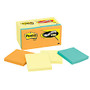 Post-it; Notes, 3 inch; x 3 inch;, Assorted Colors, 100 Sheets Per Pad, Pack Of 14 + 4 Bonus Pads