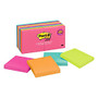 Post-it; Notes, Cape Town Collection, 3 inch; x 3 inch;, 100 Sheets Per Pad, Pack Of 14 Pads