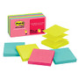 Post-it; Pop-Up Notes, 3 inch; x 3 inch;, Cape Town Collection, 100 Sheets Per Pad, Pack Of 12 Pads