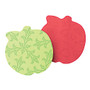 Post-it; Super Sticky Die-Cut Notes, Apple, 3 inch; x 3 inch;, Red/Limeade, 75 Sheets Per Pad, Pack Of 2 Pads