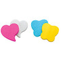 Post-it; Super Sticky Die-Cut Notes, Heart, 3 inch; x 3 inch;, Neon Pink/Red, 75 Sheets Per Pad, Pack Of 2 Pads