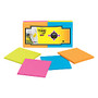 Post-it; Super Sticky Full Adhesive Notes, 3 inch; x 3 inch;, Assorted Bright Colors, 25 Sheets Per Pad, Pack Of 12 Pads