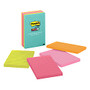 Post-it; Super Sticky Lined Notes, Miami Collection, 4 inch; x 6 inch;, Assorted Colors, 90 Sheets Per Pad, Pack Of 5 Pads