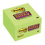 Post-it; Super Sticky Notes, 3 inch; x 3 inch;, Limeade, 90 Sheets Per Pad, Pack Of 5 Pads