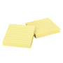 Post-it; Super Sticky Notes, 3 inch; x 3 inch;, Lined, Canary Yellow, 100 Sheets Per Pad, Pack Of 12 Pads