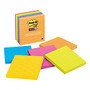 Post-it; Super Sticky Notes, Lined, 4 inch; x 4 inch;, Rio de Janeiro Collection, 90 Sheets Per Pad, Pack Of 6 Pads