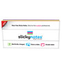 Slickynotes Self-Stick Notes, 7 7/8 inch; x 3 15/16 inch;, Assorted Colors, 100% Recycled, 95 Sheets Per Pad, Pack Of 4 Pads