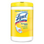 Lysol; Disinfecting Wipes, Lemon & Lime Blossom Scent, Tub Of 110