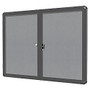 Bi-Office; 100% Recycled Anodized Aluminum Enclosed Fabric Bulletin Board, 48 inch; x 36 inch;