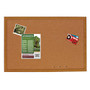 FORAY&trade; Cork Bulletin Board, Oak Finish Frame, 48 inch; x 34 1/2 inch;
