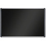 MasterVision Deluxe Bulletin Board - 48 inch; Height x 72 inch; Width - Black Fabric Surface - Black Aluminum Frame - 1 Each