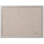 MasterVision Fabric Bulletin Board - 18 inch; Height x 24 inch; Width - Gray Fabric Surface - 1 Each