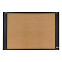 Post-it; Self-Stick Framed Bulletin Board, 48 inch; x 36 inch;, Brown/Graphite Frame
