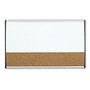 Quartet; ARC Magnetic Combination Dry-Erase/Cork Cubicle Board, 30 inch; x 18 inch;