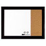Quartet; Combination Dry-Erase/Cork Bulletin Board, 17 inch; x 23 inch;, Black Frame