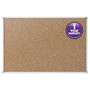 Quartet; Economy Corkboard, 24 inch; x 36 inch;, Natural Cork Board, Aluminum Frame
