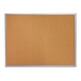 Quartet; Natural Cork Bulletin Board With Anodized Aluminum Frame, 36 inch; x 48 inch;