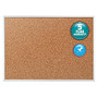 Quartet; Natural Cork Bulletin Board With Anodized Aluminum Frame, 36 inch; x 60 inch;