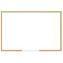 FORAY&trade; Dry-Erase Board With Oak Frame, 24 inch; x 36 inch;, White Board, Oak Frame