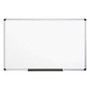 MasterVision; Maya Platinum Pure Magnetic Dry-Erase White Board, Porcelain, 36 inch; x 24 inch;, Aluminum Frame