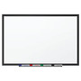 Quartet; DuraMax; Porcelain Magnetic Whiteboard, Black Aluminum Frame, 72 inch; x 48 inch;