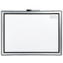 Quartet; Magnetic Dry-Erase Whiteboard, 17 inch; x 23 inch;, Black/Silver