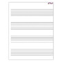 Trend Enterprises Music Staff Papers Wipe-Off Charts, 22 inch; x 17 inch;, White, Pack Of 6