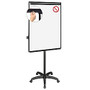 MasterVision&trade; Easy-Clean&trade; Silver Mobile Dry-Erase Easel, 32 inch; x 41 inch;