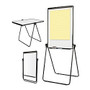 Office Wagon; Brand Convertible Table/Footbar Presentation Easel, 41 inch; x 29 inch;, Silver