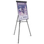 Office Wagon; Brand Presentation Easel, 35 1/2 inch;-65 inch;H, Black With Chart Holder