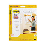 Post-it; Self-Stick Wall Pad, 20 inch; x 23 inch;, Plain White Paper, 10 Sheets