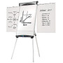 Quartet; Magnetic Presentation Easel With Extendable Arms, 27 inch; x 39 inch;, Steel Gray